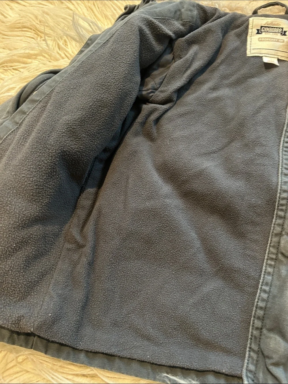Boys 18-24 month Gymboree Hooded Winter Coat - Dark Gray with fuzzy hood lining